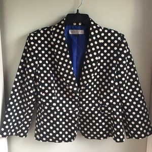 Tahari polka dot blazer